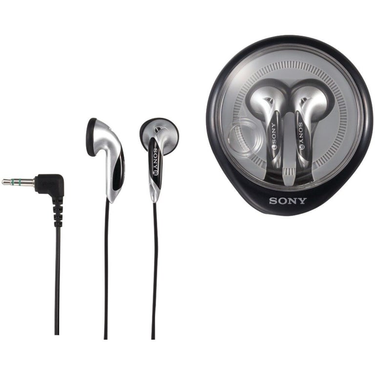 Sony MDR-E828LP/SLV (MDRE828LP/SLV) Lightweight Earbuds - Silver Image 1