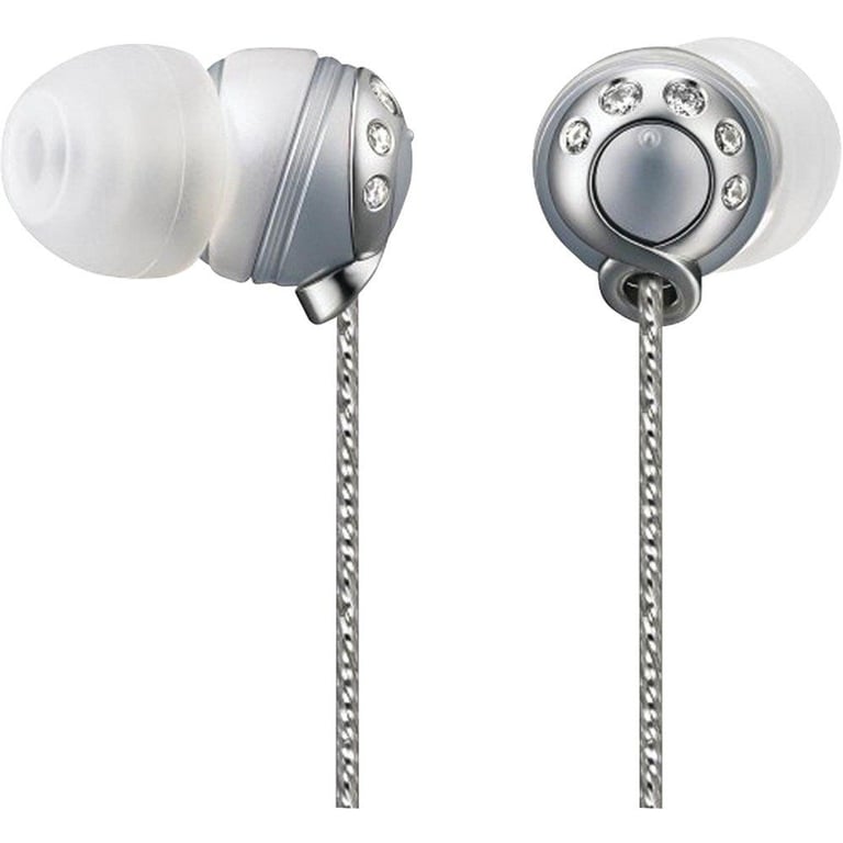 Sony MDREX80LP/SLV (MDR-EX80LP/SLV) Swarovski Fashion In-Ear Headphones - Silver Image 1