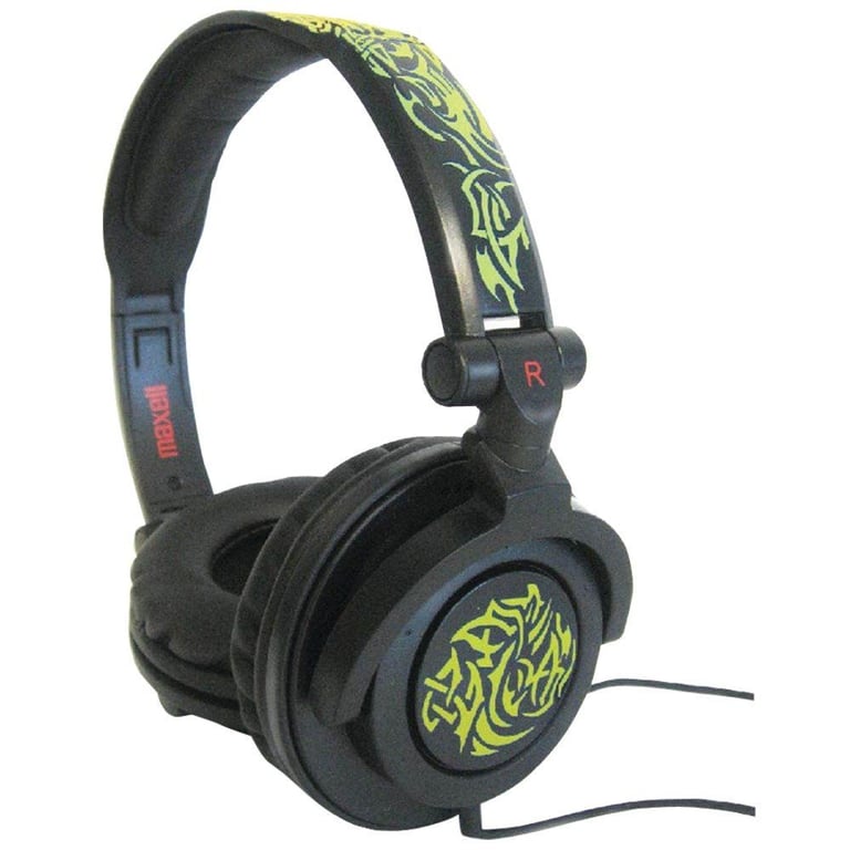 Maxell AMP-Y (190263) Amplified Heavy Bass Headphone - Yellow Image 1