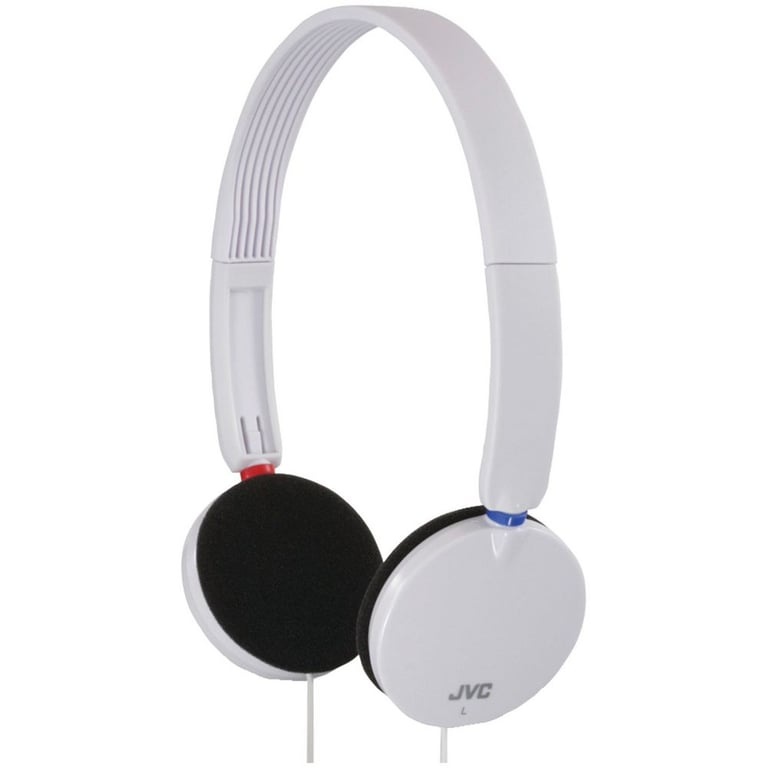 JVC HAS140W (HA-S140W) On-Ear Headphones - White Image 1