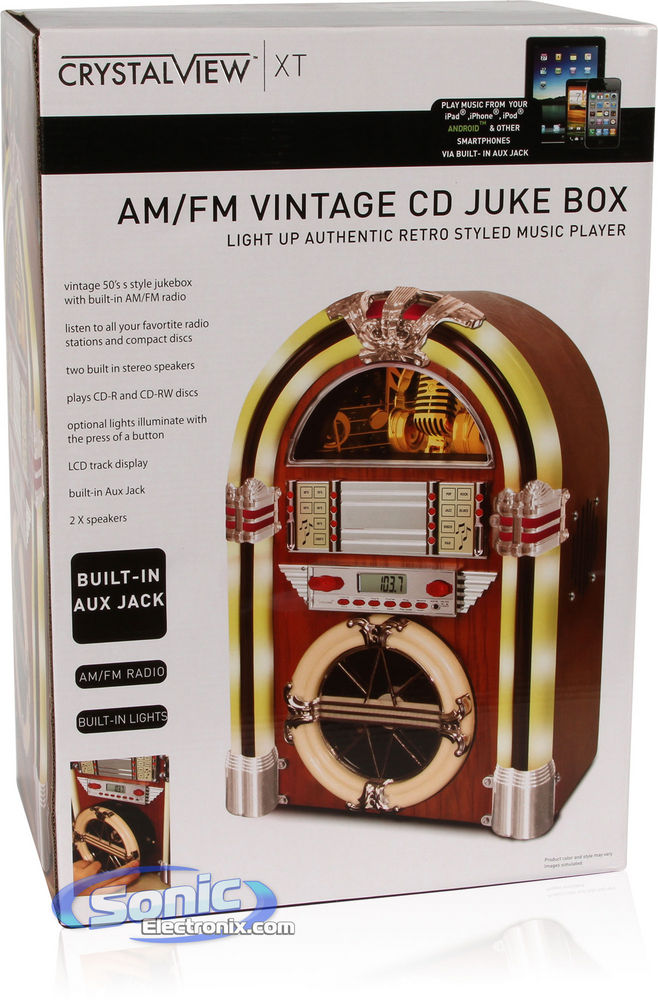 Crystal View Retro AM/FM Radio Jukebox CD/MP3 Player Image 6