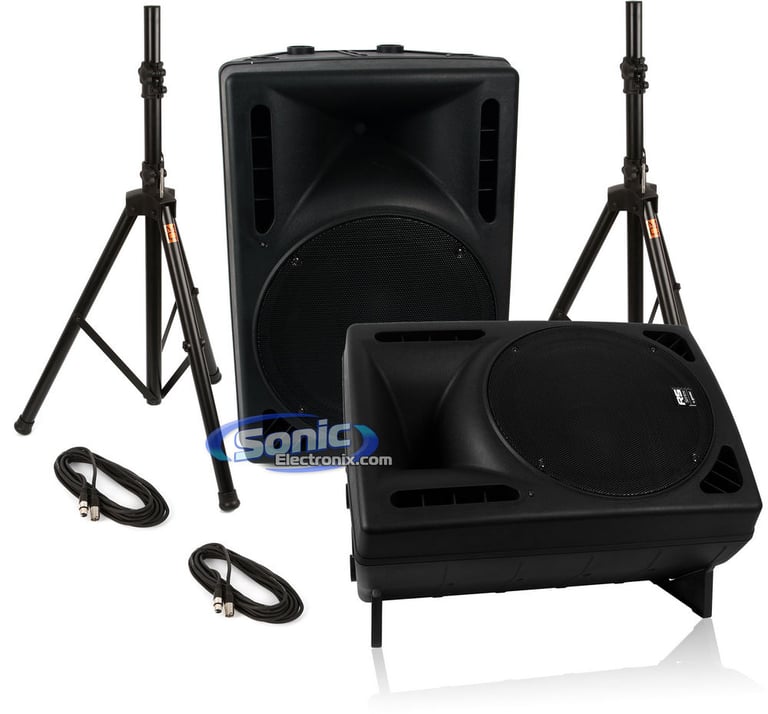 Two Gemini RS-415 w Free Stands and Cables Image 1