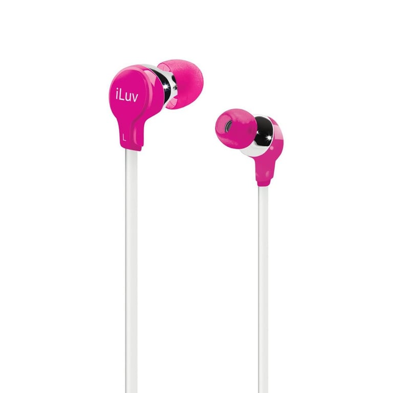 iLuv iEP314PNK Ergonomic and Comfortable In-Ear Headphones/Earbuds (Pink) Image 1