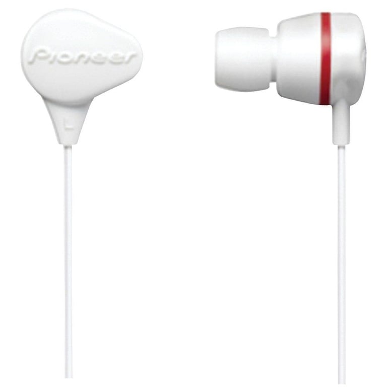 Pioneer SE-CL331-H (SECL331H) White Water Resistant In-Ear Earbud Headphones Image 1