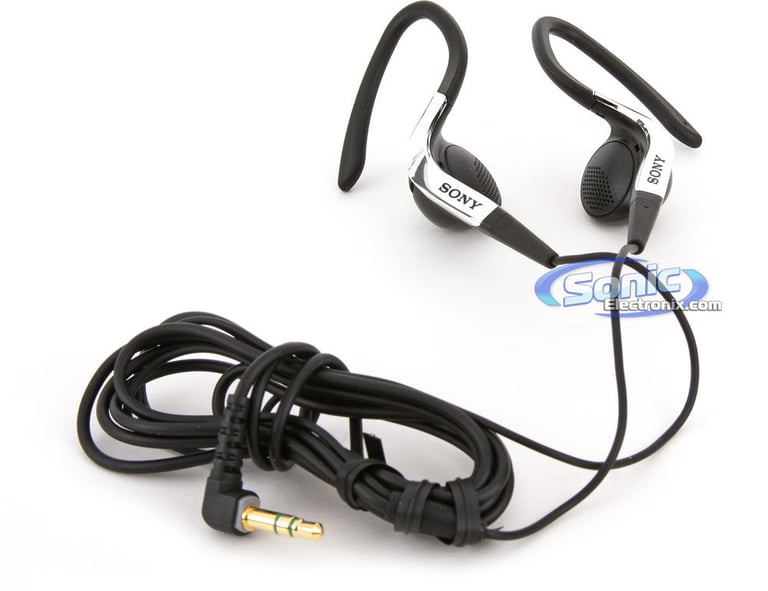 Sony MDR-J20 (MDRJ20) Active Sports Earbuds Ear-Clip Headphones - Silver Image 2