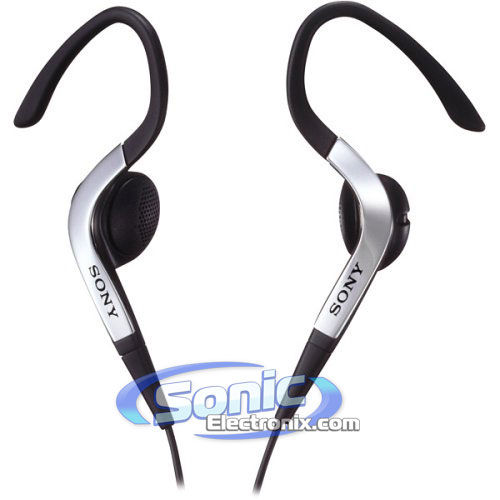 Sony MDR-J20 (MDRJ20) Active Sports Earbuds Ear-Clip Headphones - Silver Image 1