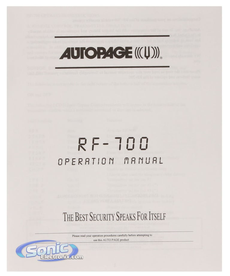 AutoPage Throwback Edition RF700LCD Image 7