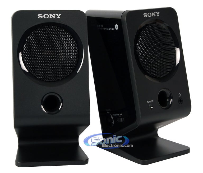 Sony SRS-A3/BLK (SRSA3) Desktop Computer/PC Speakers - Black Image 1
