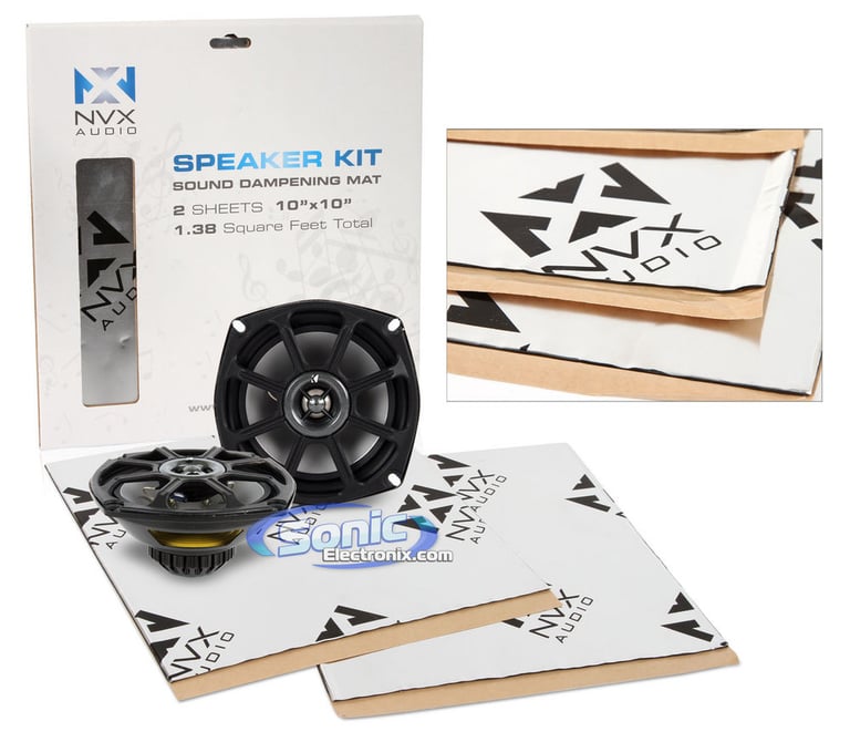 Kicker 10PS5250 Coaxial Speakers + NVX Sound Dampening Image 1