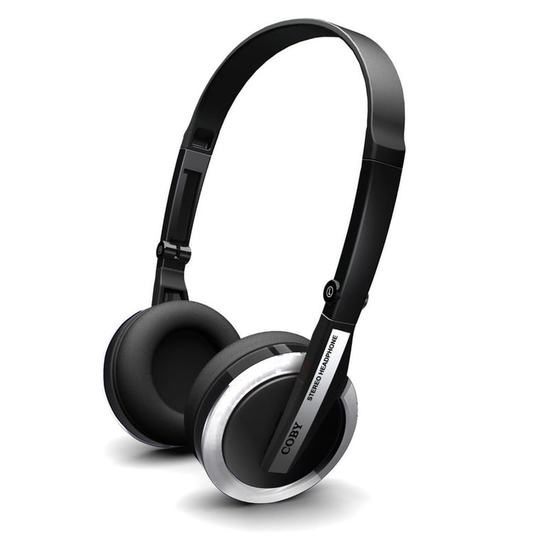 Coby CV145SVR Jammerz Elite Deep Bass Folding Headphones (Silver) Image 1