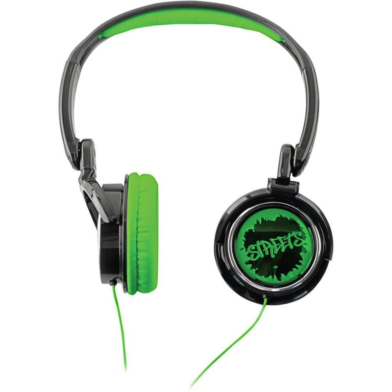 Coby CV400GRN Urban Style Jammerz Streets Headphones (Green) Image 1