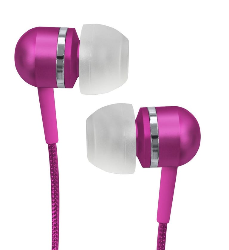 Coby CVEM79PNK High-Performance Isolation In-Ear Stereo Headphones (Pink) Image 1