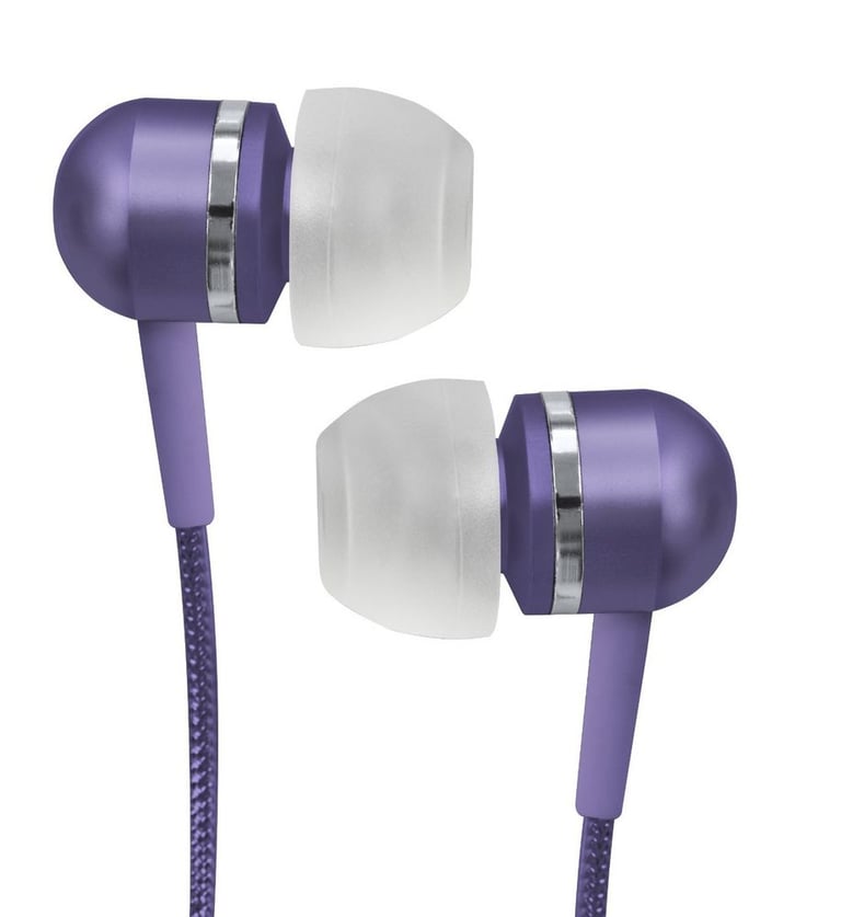 Coby CVEM79PUR High-Performance Isolation In-Ear Stereo Headphones (Purple) Image 1