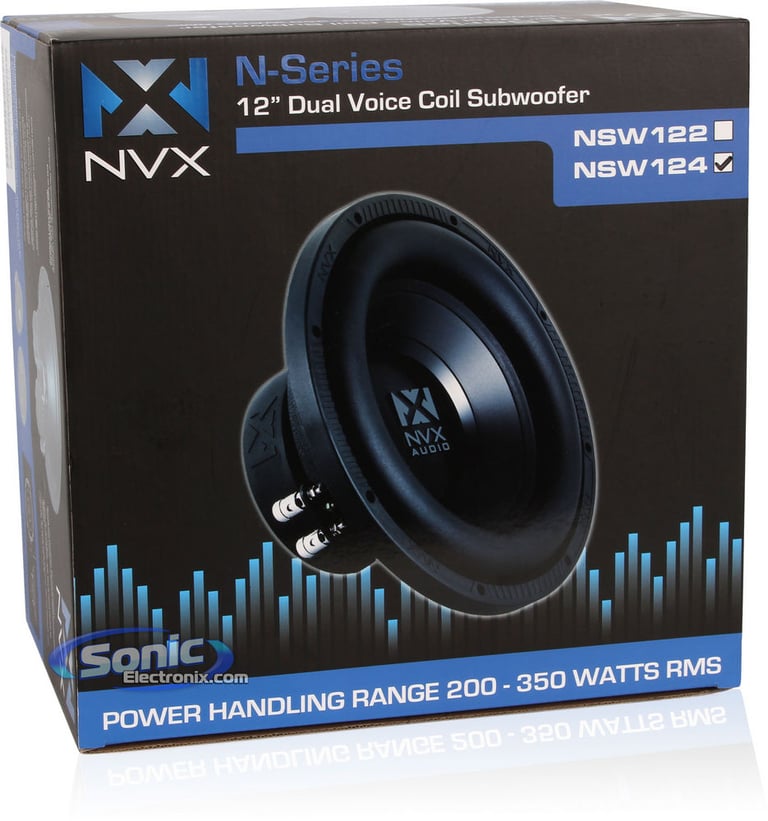 NVX NSW124 12" Car Subwoofer + 12" Sealed MDF Enclosure Image 9