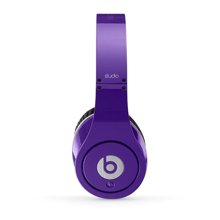 Monster Beats By Dr. Dre Studio (Purple) Noise Cancelling Headphones - Open Box/Complete Image 4