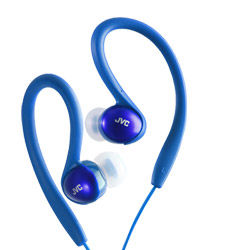 JVC HAEBX5AN (HA-EBX5-AN) Blue Sports-Clip In-Ear Headphones Image 1