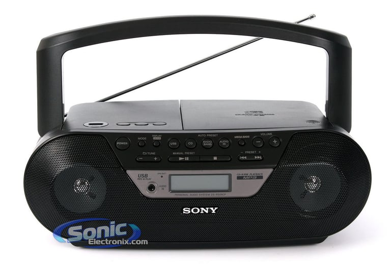 Sony ZS-RS09CP (ZSRS09CP) Portable AM/FM Radio USB/CD Player Boombox Image 1