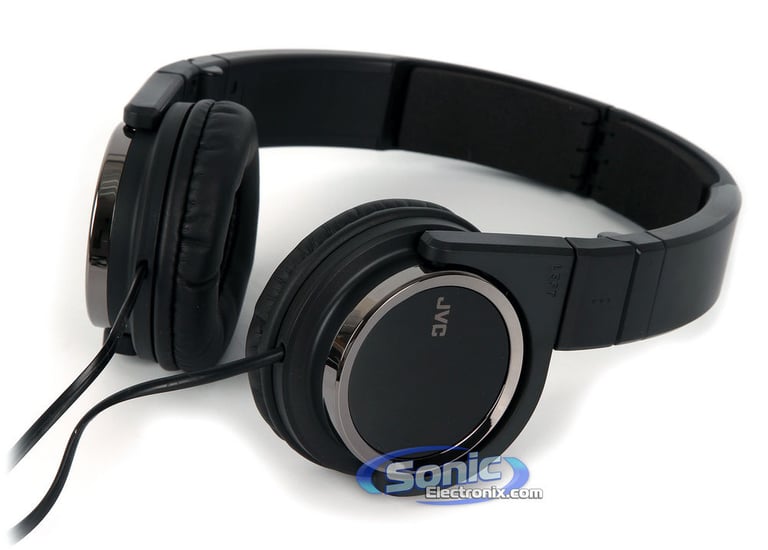 JVC HAS400B (HA-S400-B) On-Ear Carbon Nanotube Headphones - Black Open Box Image 3