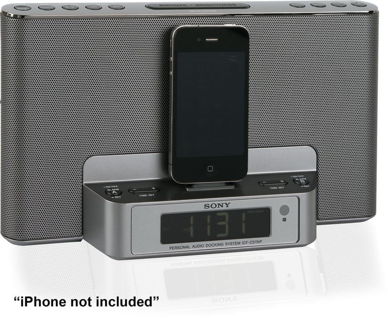 Sony ICF-CS15iPSIL (ICFCS15iPSIL) iPod/iPhone Speaker Dock - Silver Image 2