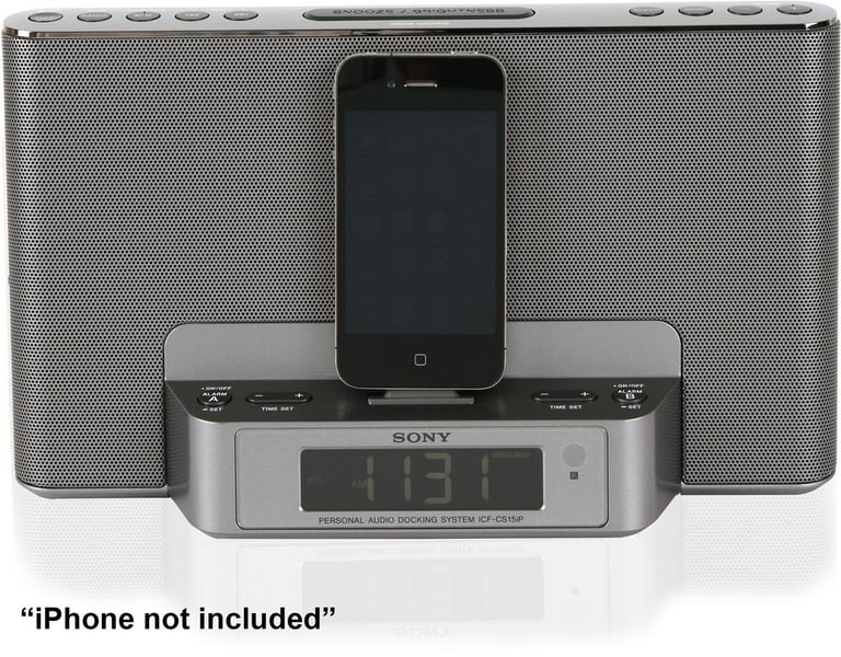 Sony ICF-CS15iPSIL (ICFCS15iPSIL) iPod/iPhone Speaker Dock - Silver Image 3