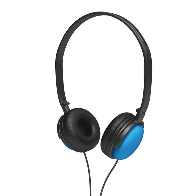 Coby CV135BLU DJ Style Headphones (Blue) Image 1