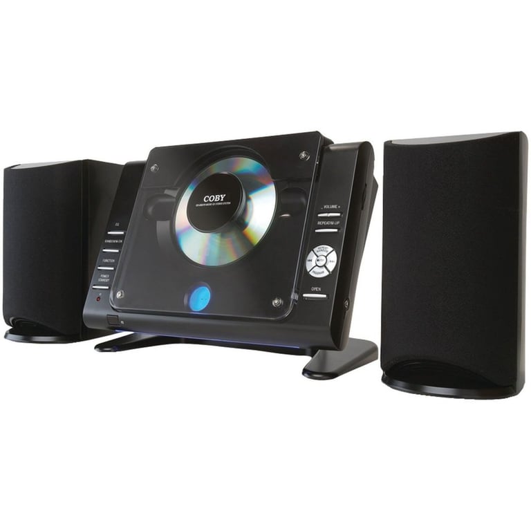 Coby CXCD380 (CX-CD380BLK) Micro CD Player Stereo System with PLL AM/FM Tuner Image 1