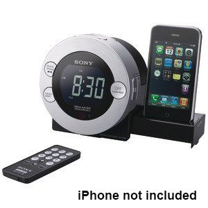 Sony ICF-C7IP (ICFC7iP) iPod/iPhone Clock Radio Alarm with Speakers Image 1