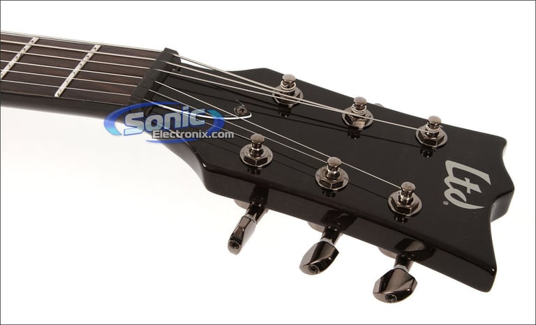ESP EC-100QM (STBLK) Electric Guitar Package with FREE Cables Image 8