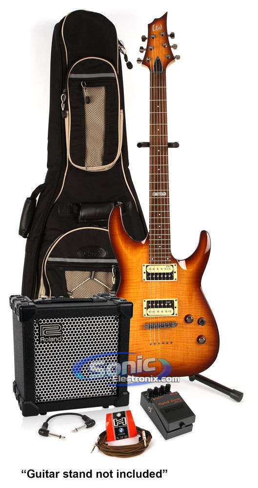 ESP H-101FM (ASB) Electric Guitar Package with FREE Cables Image 1
