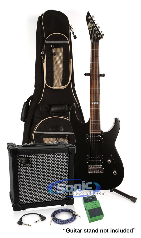 ESP M-50 (BLKS) Electric Guitar Package with FREE Cables Image 1