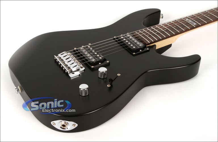 ESP M-50 (BLKS) Black Electric Guitar Package with FREE Cables Image 4