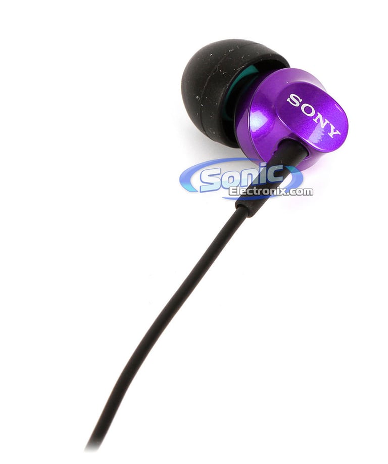 Sony MDREX58V/VLT (MDR-EX58V/VLT) EX Series Earbuds with Volume Control - Violet/Purple Image 4