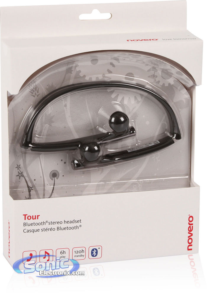 Novero Tour Wireless Bluetooth Headset Headphones (Black) Image 10
