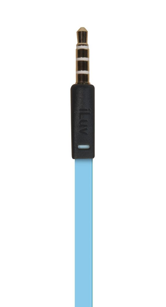 iLuv iEP335BBLN Neon Sound In-Ear Headphones/Earbuds with iPod/iPhone Remote (Blue/Black) Image 4