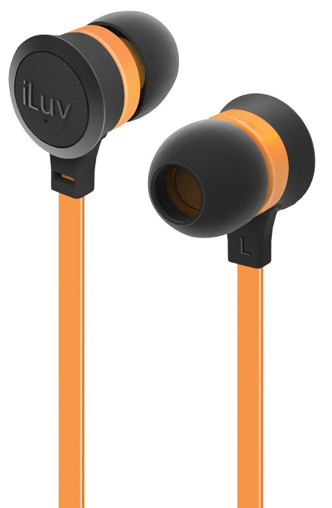 iLuv iEP335ORGN Neon Sound In-Ear Headphones/Earbuds with iPod/iPhone Remote (Orange/Black) Image 1