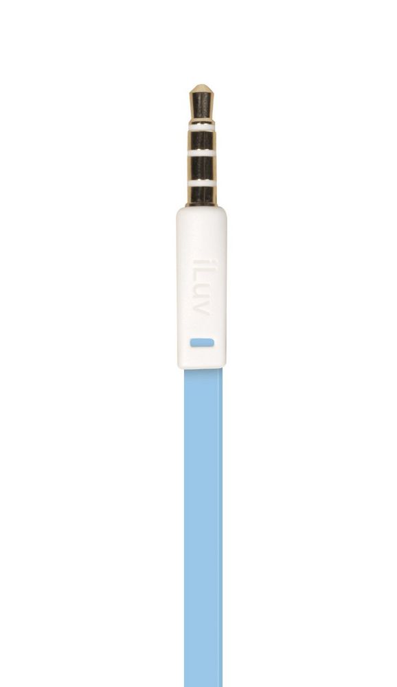 iLuv iEP335WBLN Neon Sound In-Ear Headphones/Earbuds with iPod/iPhone Remote (Blue/White) Image 4