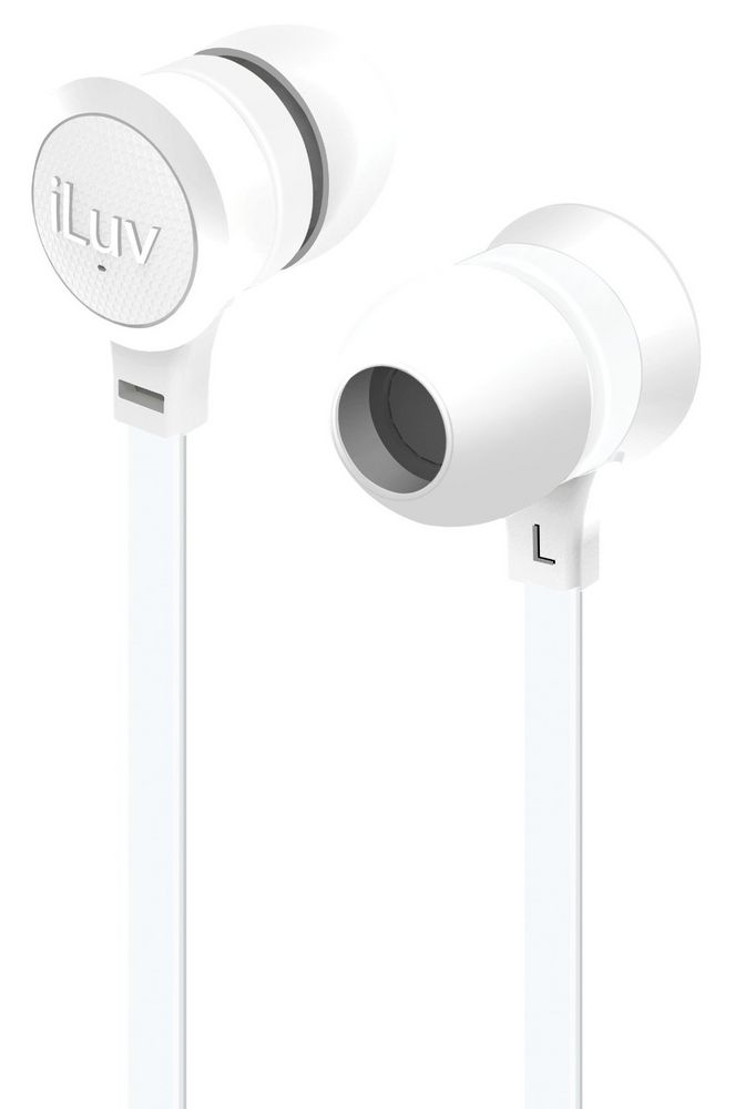 iLuv iEP335WHT Neon Sound In-Ear Headphones/Earbuds with iPod/iPhone Remote (White) Image 1