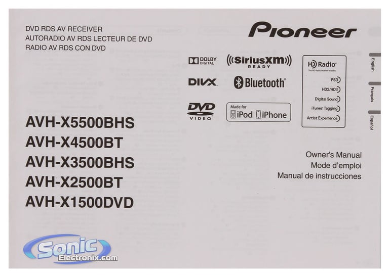 Pioneer AVH-X3500BHS Image 9