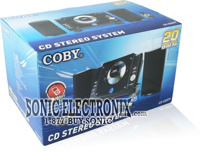 Coby CXCD377 (CX-CD377) Micro CD Player AM/FM Radio Shelf System Image 4