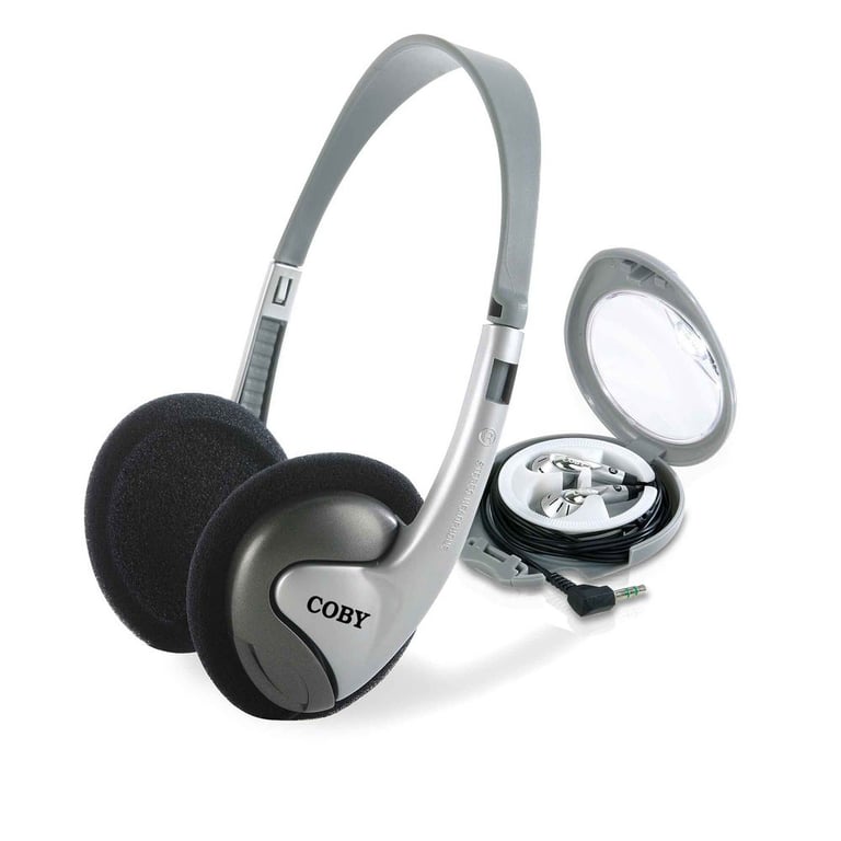 Coby CVH89 (CV-H89) Stereo Headphone On-Ear and In-Ear Combo Pack Image 1