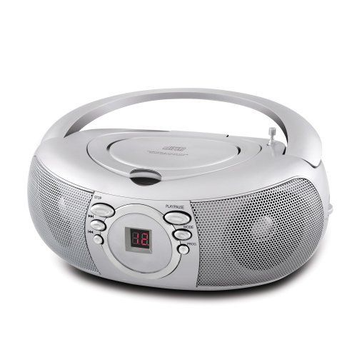 Coby CXCD275SVR (CX-CD275SVR) Silver Portable AM/FM CD Player Image 1