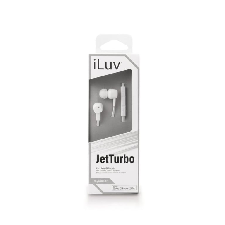 iLuv iEP385WHT JetTurbo In-Ear Headphones/Earbuds with iPod/iPhone Remote (White) Image 4