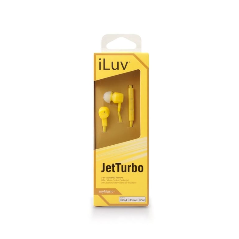 iLuv iEP385YEL JetTurbo In-Ear Headphones/Earbuds with iPod/iPhone Remote (Yellow) Image 4