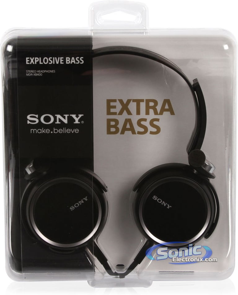 Sony MDR-XB400/BLK (MDRXB400/BLK) XB Extra Bass Headphones - Black Open Box Image 8