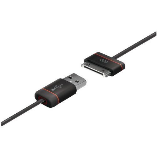 iLuv iCB21BLK Premium 30-Pin to USB iPad/iPhone/iPod Sync & Charge Cable (3- ft) Image 1