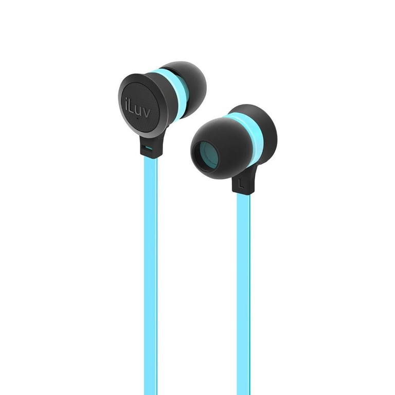 iLuv iEP334BBLN Neon Sound In-Ear Headphones/Earphones (Blue/Black) Image 1