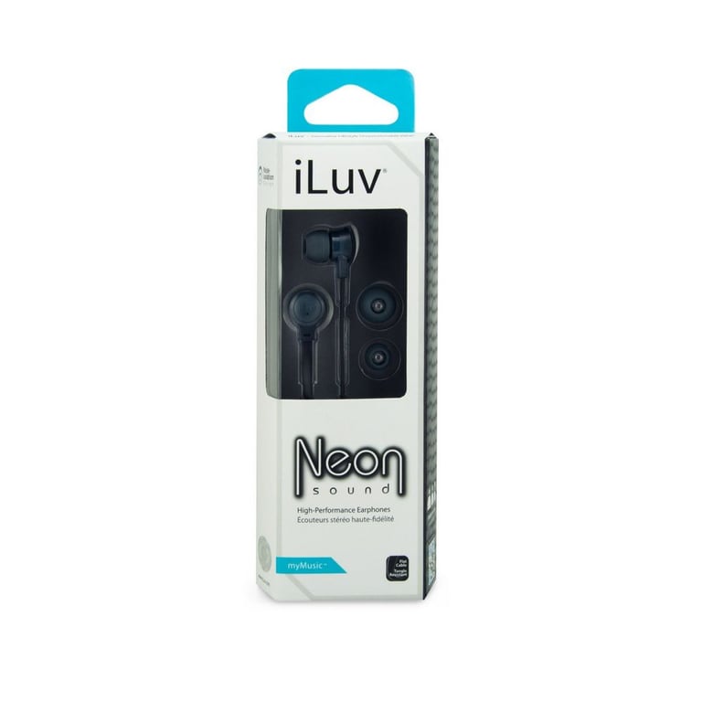 iLuv iEP334BLK Neon Sound In-Ear Headphones/Earphones (Black) Image 5