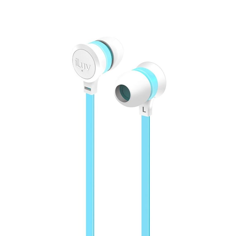 iLuv iEP334WBLN Neon Sound In-Ear Headphones/Earphones (Blue/White) Image 1