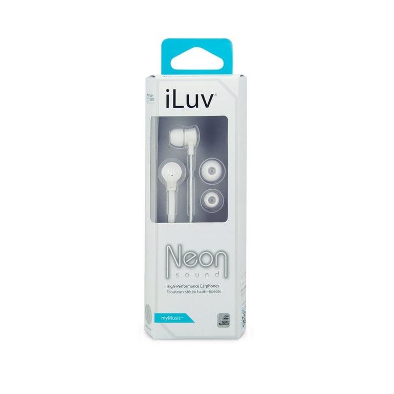 iLuv iEP334WHT Neon Sound In-Ear Headphones/Earphones (White) Image 5