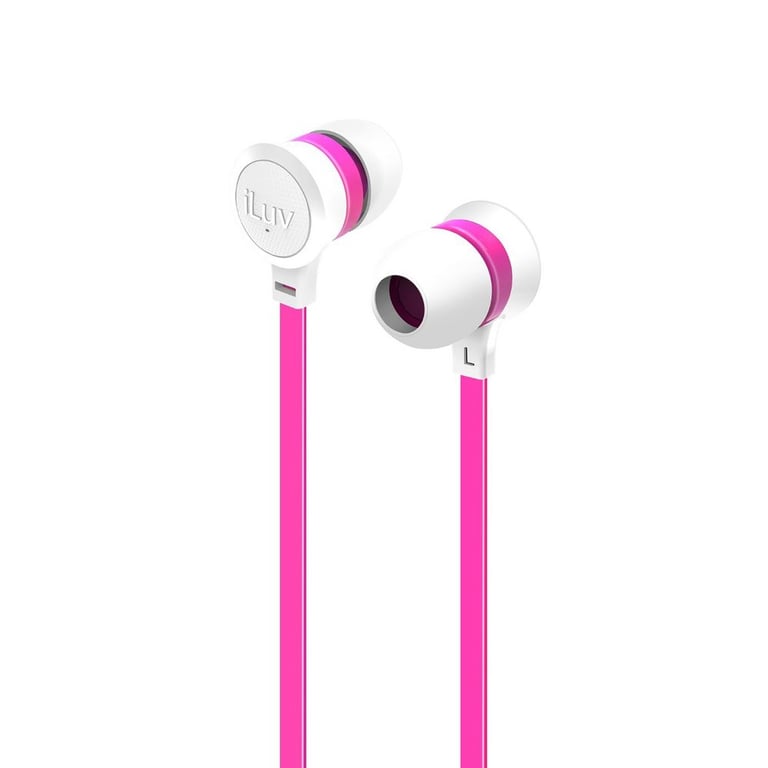 iLuv iEP334WPKN Neon Sound In-Ear Headphones/Earphones (Pink/White) Image 1